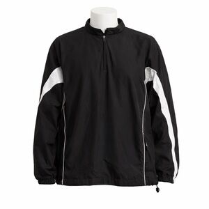 Size XXL Rawlings Men’s Black White 1/4 Zip Windbreaker Pullover Shirt